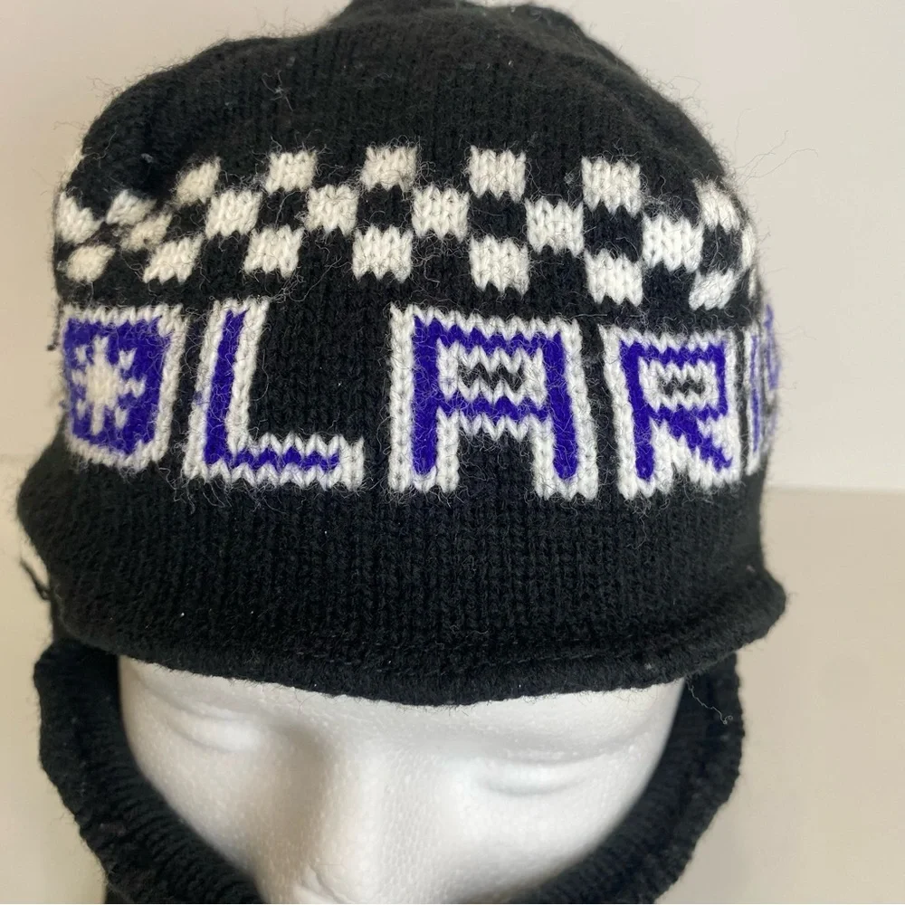 Vintage Polaris Snowmobile Racing Knit Full Face Mask Robber Balaclava Beanie
